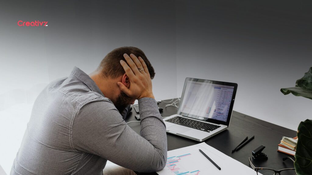 Frustrated founder analyzing unpredictable revenue despite better lead quality from AI search