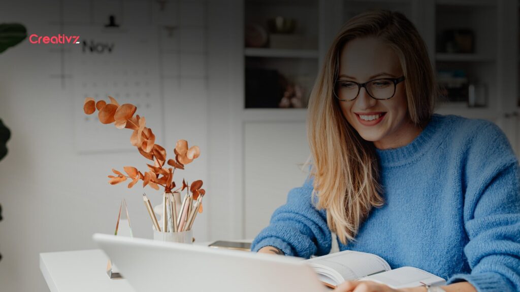 Marketing professional reviewing successful conversion rate improvements and growth analytics