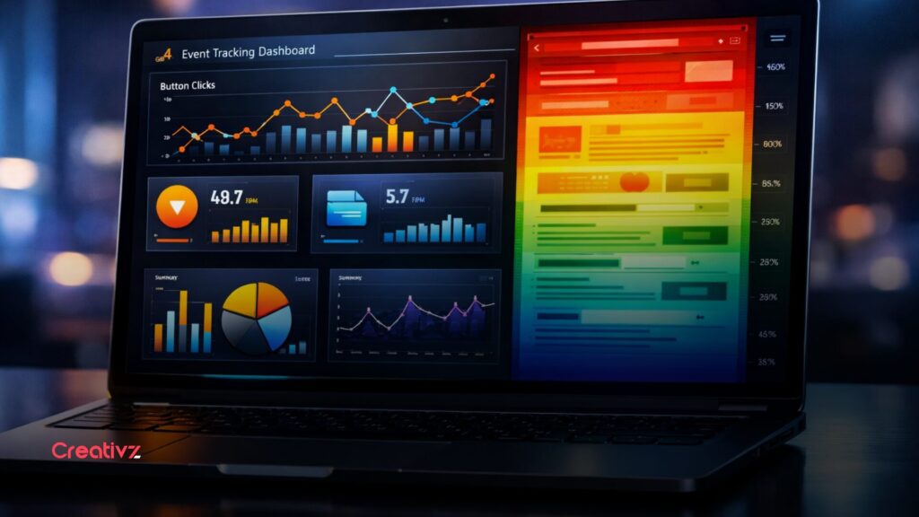 Micro conversions examples including form submissions, button clicks, scroll tracking, and GA4 event analytics