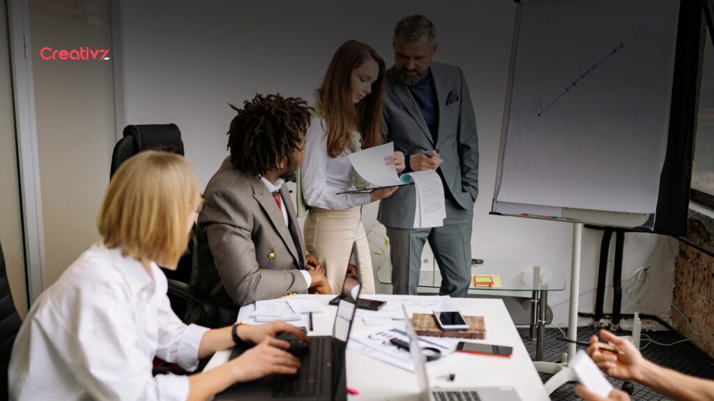 Hidden B2B buying committee stakeholders from finance, legal, IT, and operations evaluating a vendor together, showing why revenue infrastructure must influence all roles