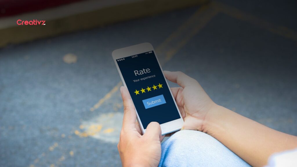 Consumer researching product reviews and influencer recommendations before making a purchase