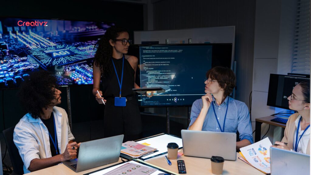 Small business team using AI as part of their daily work.
